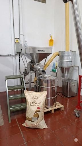 Maquinaria del proceso de trillado del café